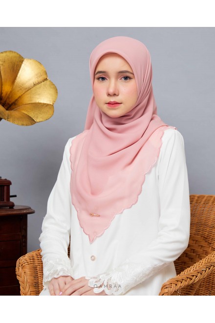 BAWAL SULAM INTAN (BUNGA) DEEP PEACH PUFF